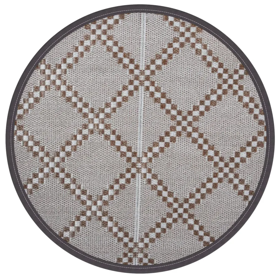 Tapis d'extérieur ARAKIL marron Ø120 cm PP - 2