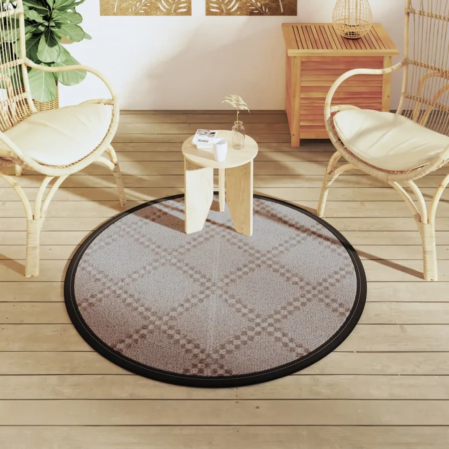 Tapis d'extérieur ARAKIL marron Ø120 cm PP - 3