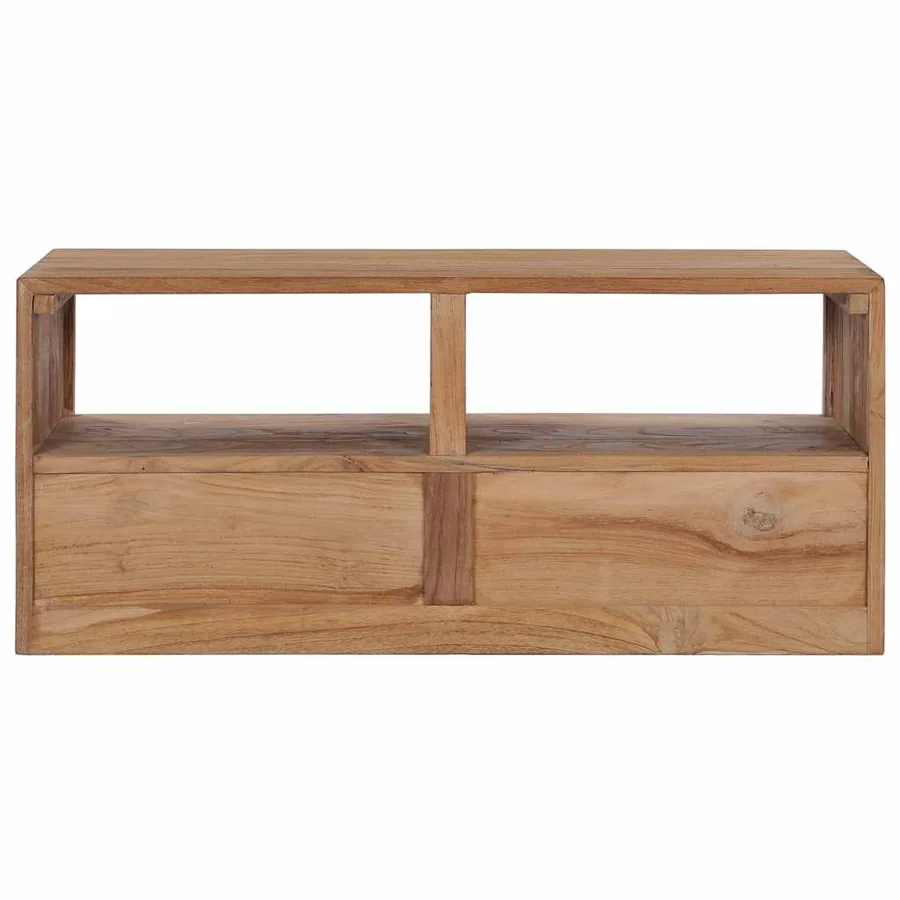 Meuble TV 90x30x40 cm bois de teck solide - 5