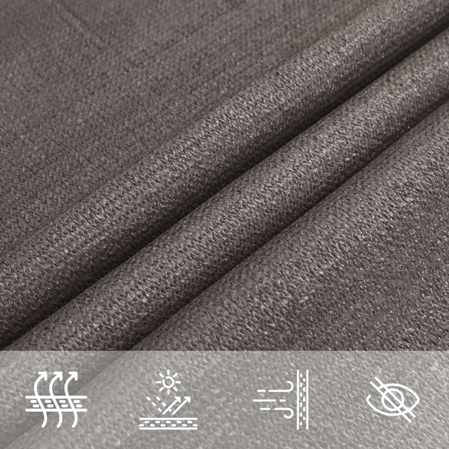 Voile d'ombrage 160 g/m² Anthracite 4x4x5,8 m PEHD - 5