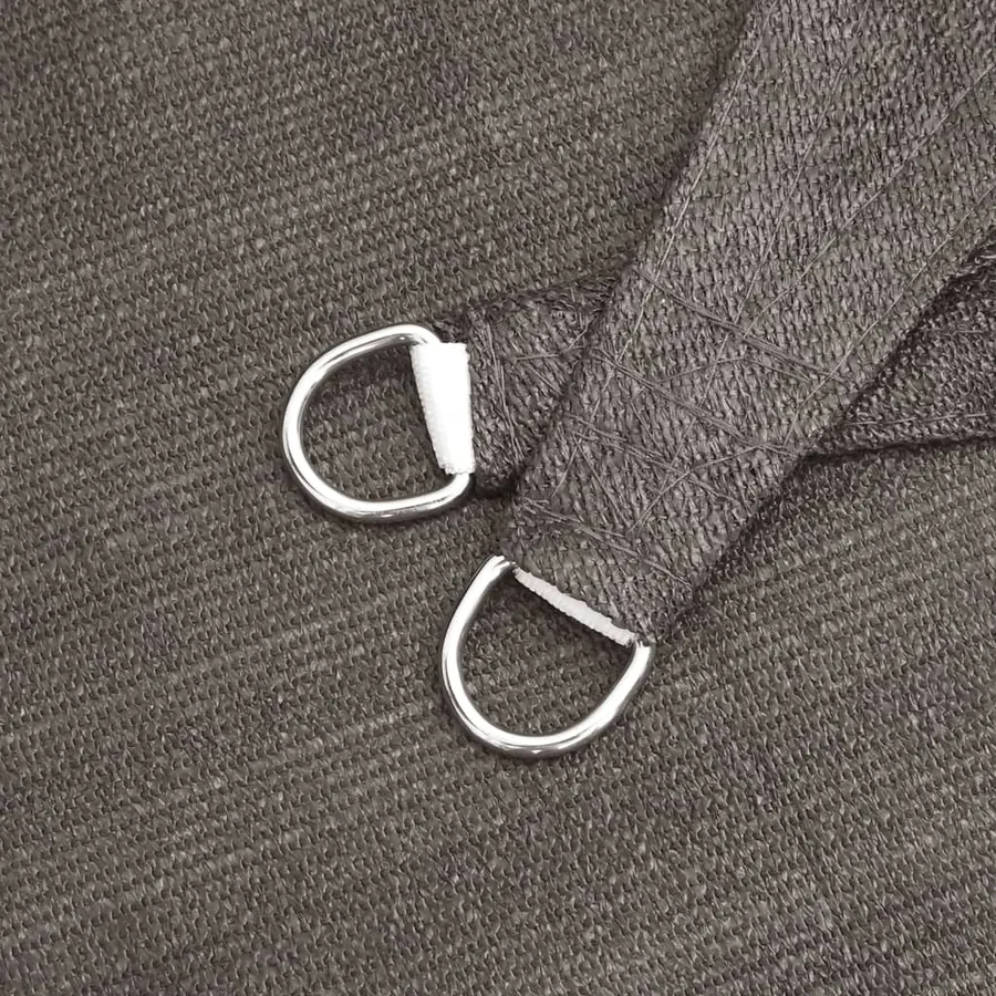 Voile d'ombrage 160 g/m² Anthracite 4x4x5,8 m PEHD - 6