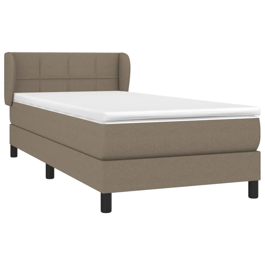 Sommier à lattes de lit avec matelas Taupe 90x200 cm Tissu - 3