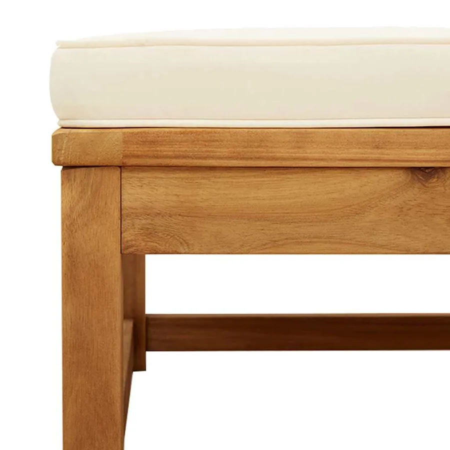 Salon de jardin avec coussins 9 pcs bois massif d'acacia - 5