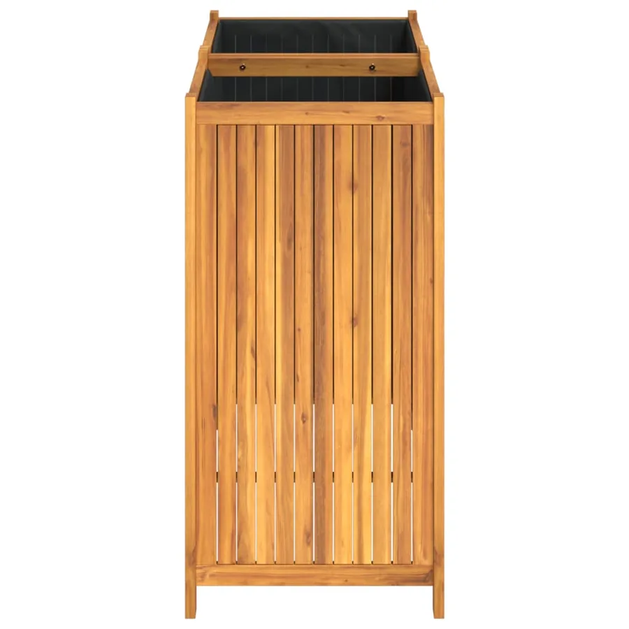 Jardinière avec doublure 100x50x100 cm bois massif d'acacia - 6