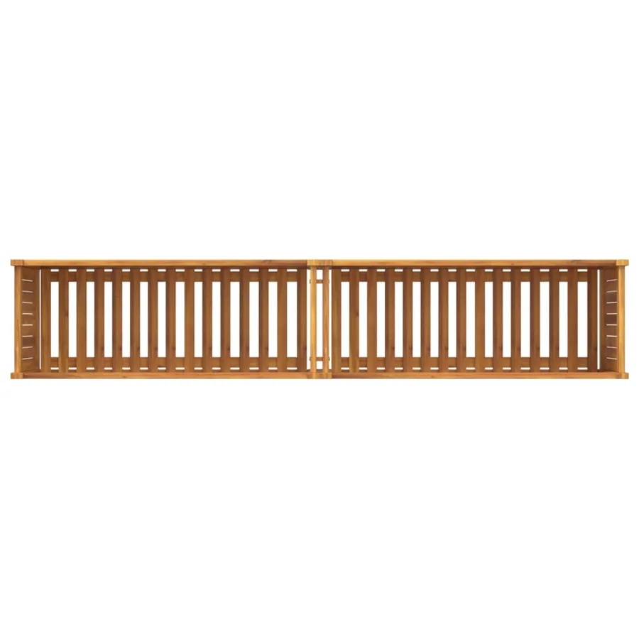 Jardinière avec doublure 199x38,5x50 cm bois massif d'acacia - 8