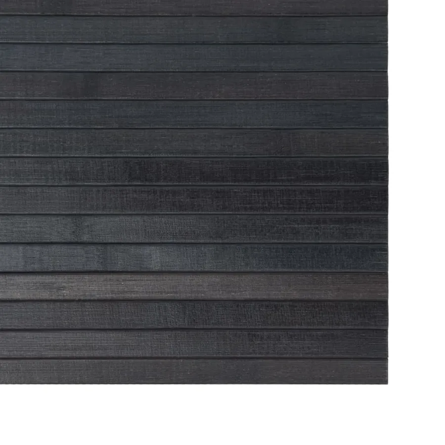 Tapis rectangulaire gris 60x300 cm bambou - 6