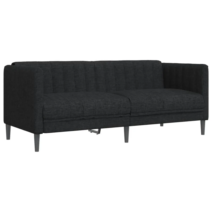Ensemble de canapés 3 pcs noir tissu - 6