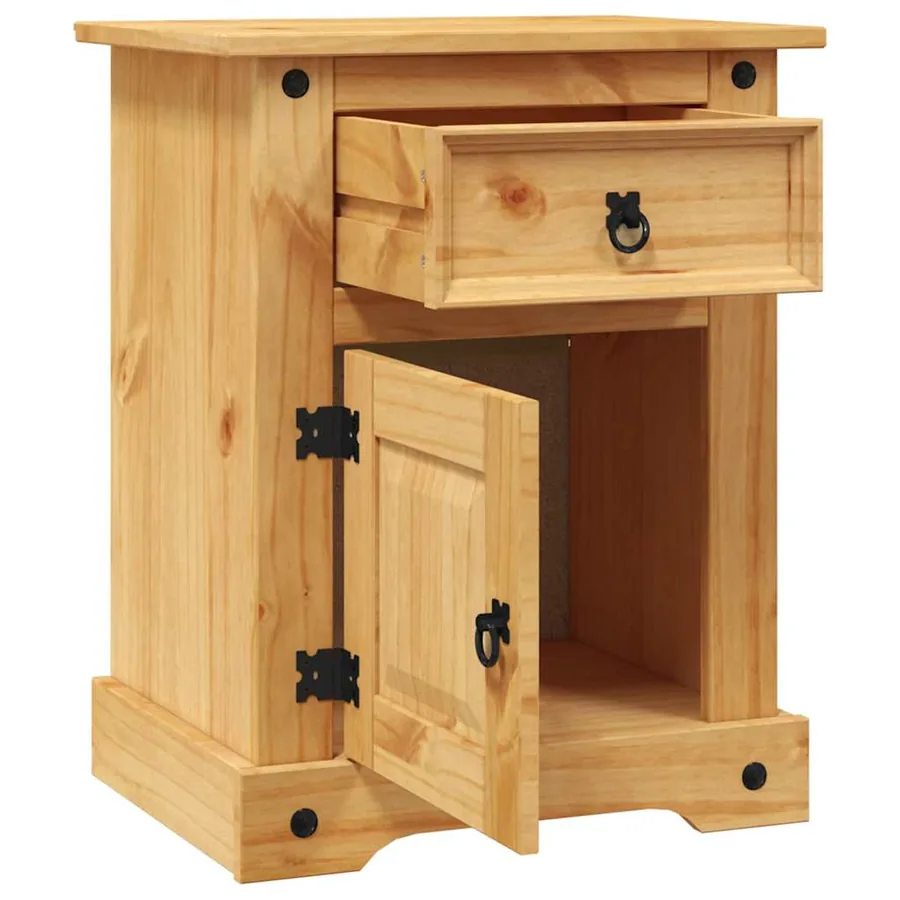 Table de chevet Gamme Corona pin mexicain 53x39x66 cm - 5
