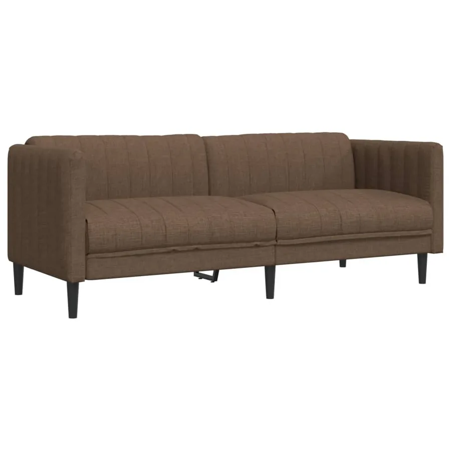 Ensemble de canapés 2 pcs marron tissu - 5