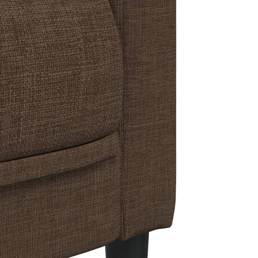 Ensemble de canapés 2 pcs marron tissu - 6