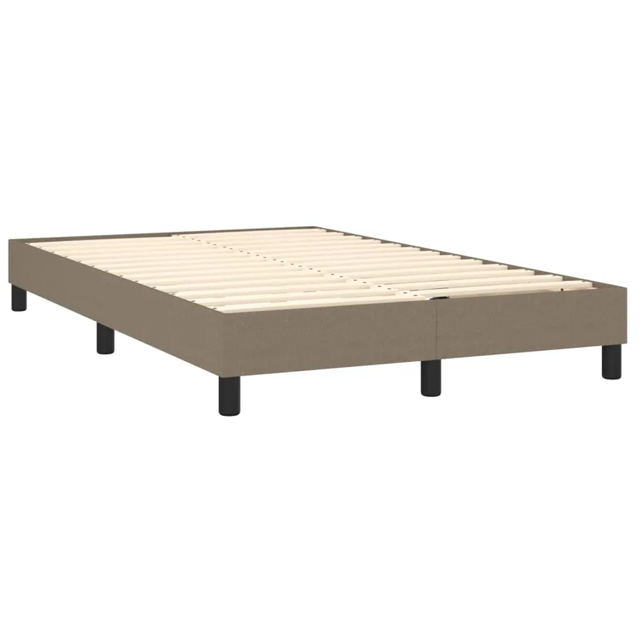 Sommier à lattes de lit avec matelas Taupe 120x200 cm Tissu - 4