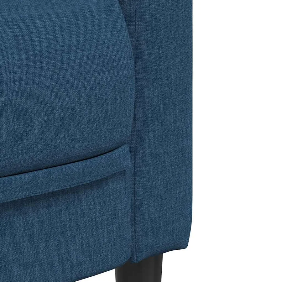 Ensemble de canapés 2 pcs bleu tissu - 6