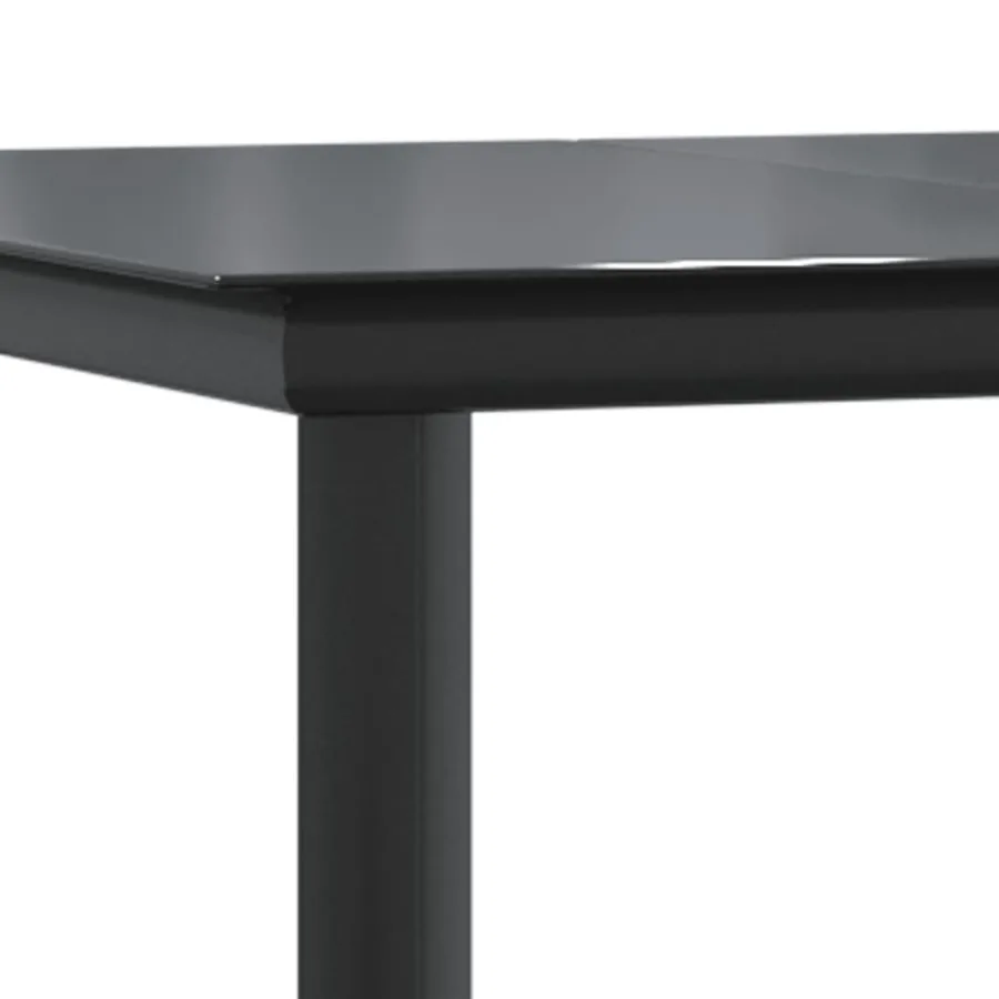 Ensemble à manger de jardin 7 pcs Noir - 9