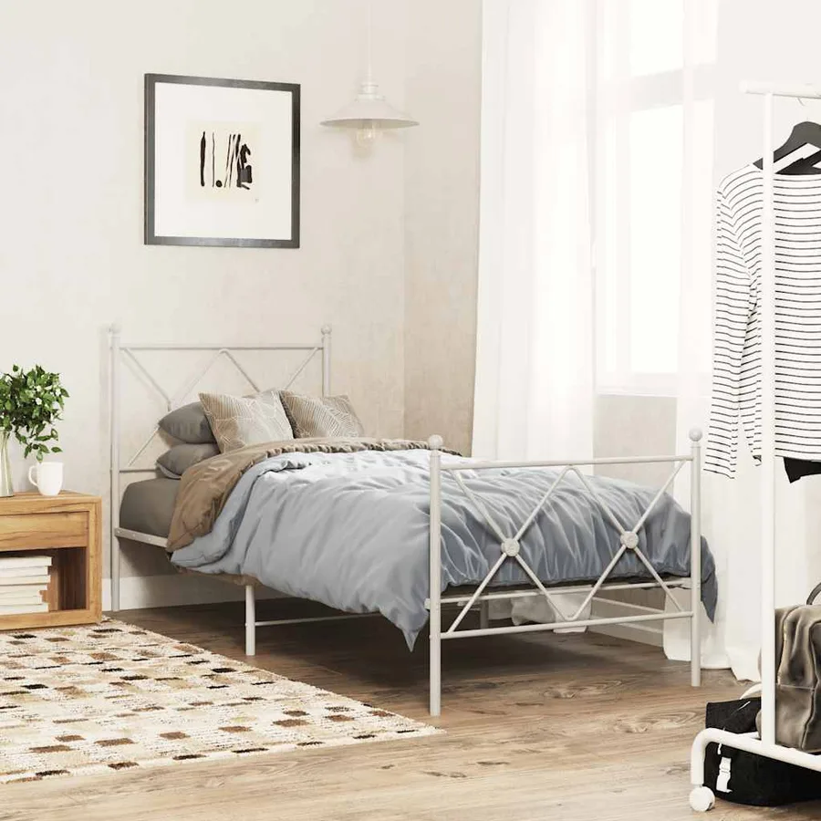 Tête de lit de remplacement métal blanc 80 cm - 3