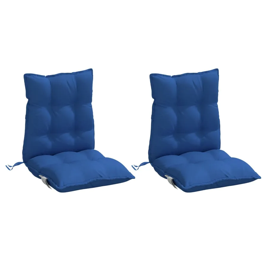 Coussins de chaise à dossier bas lot de 2 bleu royal - 3