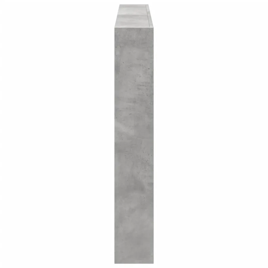 Armoire tête de lit avec LED gris béton 160x17x102 cm - 7