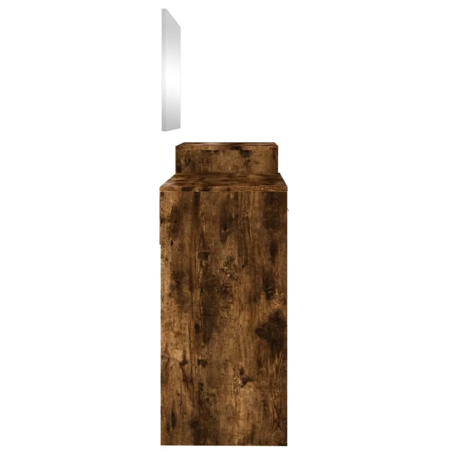 Ensemble de coiffeuse 3 pcs chêne fumé bois d'ingénierie - 6