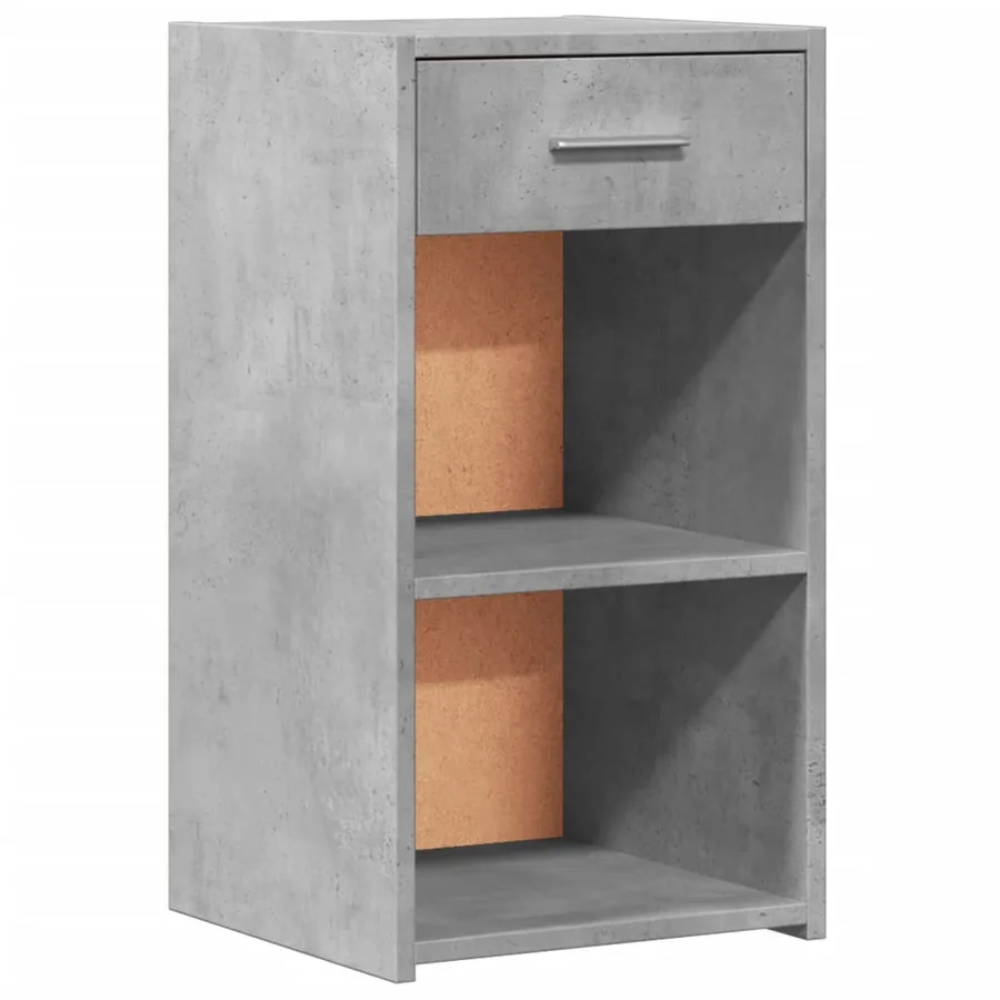 Tables de chevet 2 pcs gris béton 35x34x65 cm bois ingénierie - 4