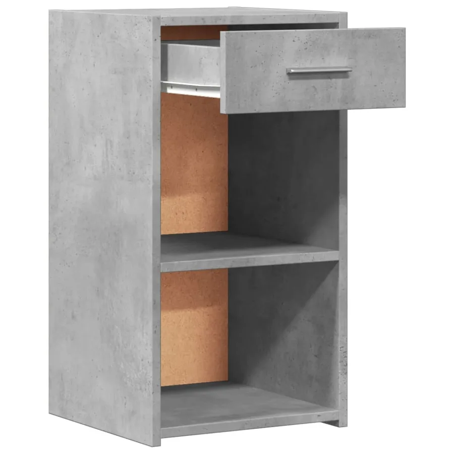 Tables de chevet 2 pcs gris béton 35x34x65 cm bois ingénierie - 5