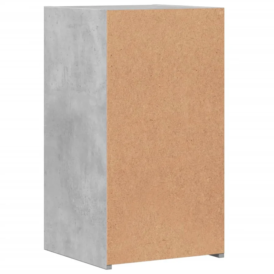 Tables de chevet 2 pcs gris béton 35x34x65 cm bois ingénierie - 8