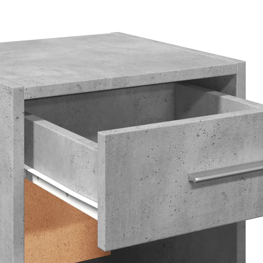 Tables de chevet 2 pcs gris béton 35x34x65 cm bois ingénierie - 9