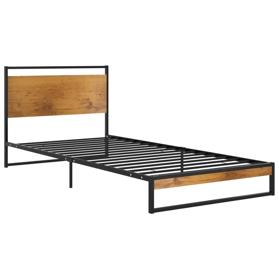 Cadre de lit sans matelas métal 90x200 cm - 2