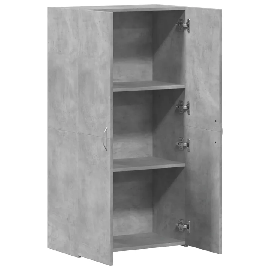 Armoire de classement gris béton 60x32x115 cm bois d'ingénierie - 7