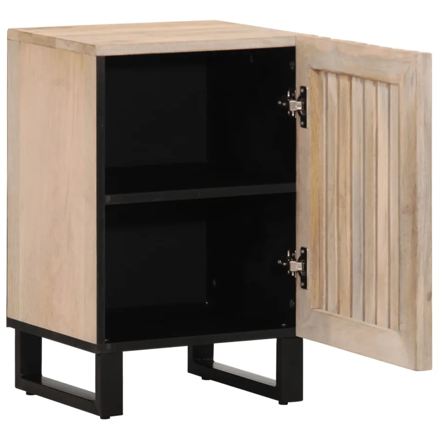 Armoire de salle de bain 38x34x58 cm bois massif de manguier - 5