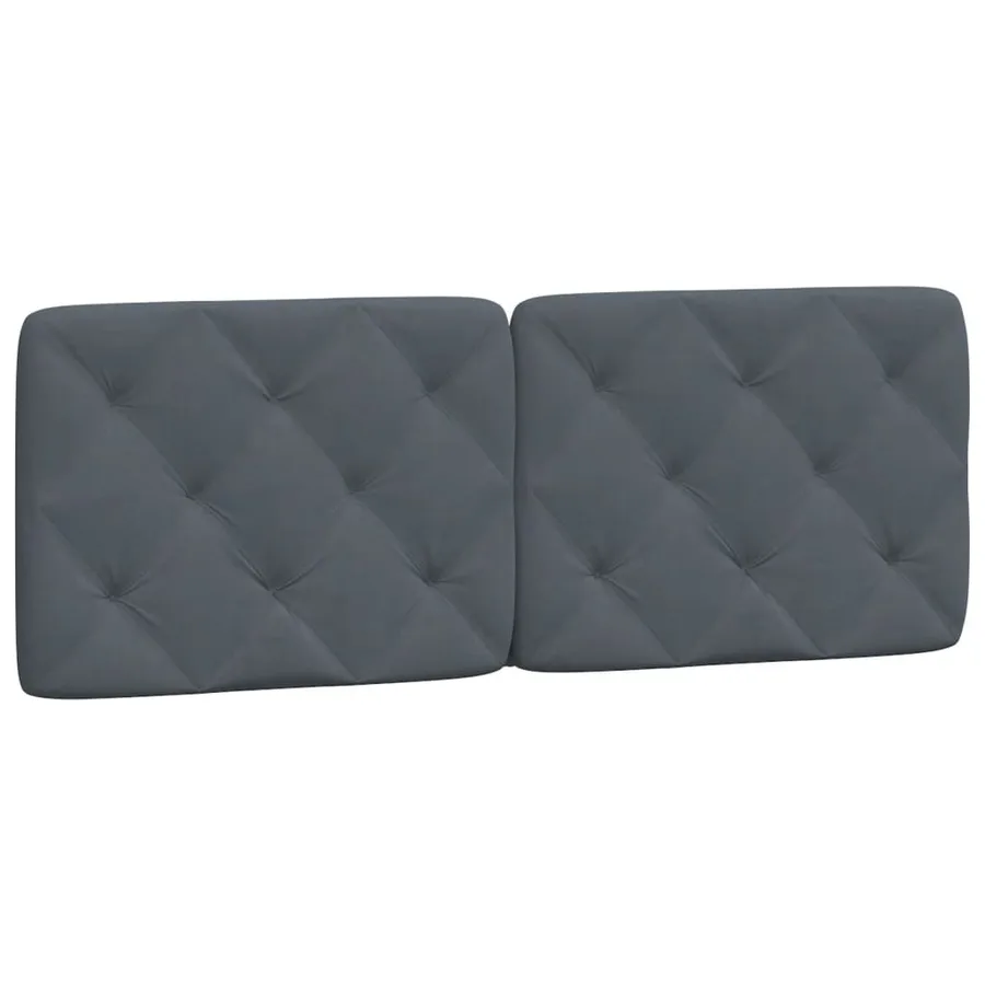 Coussin de tête de lit gris foncé 120 cm velours - 2