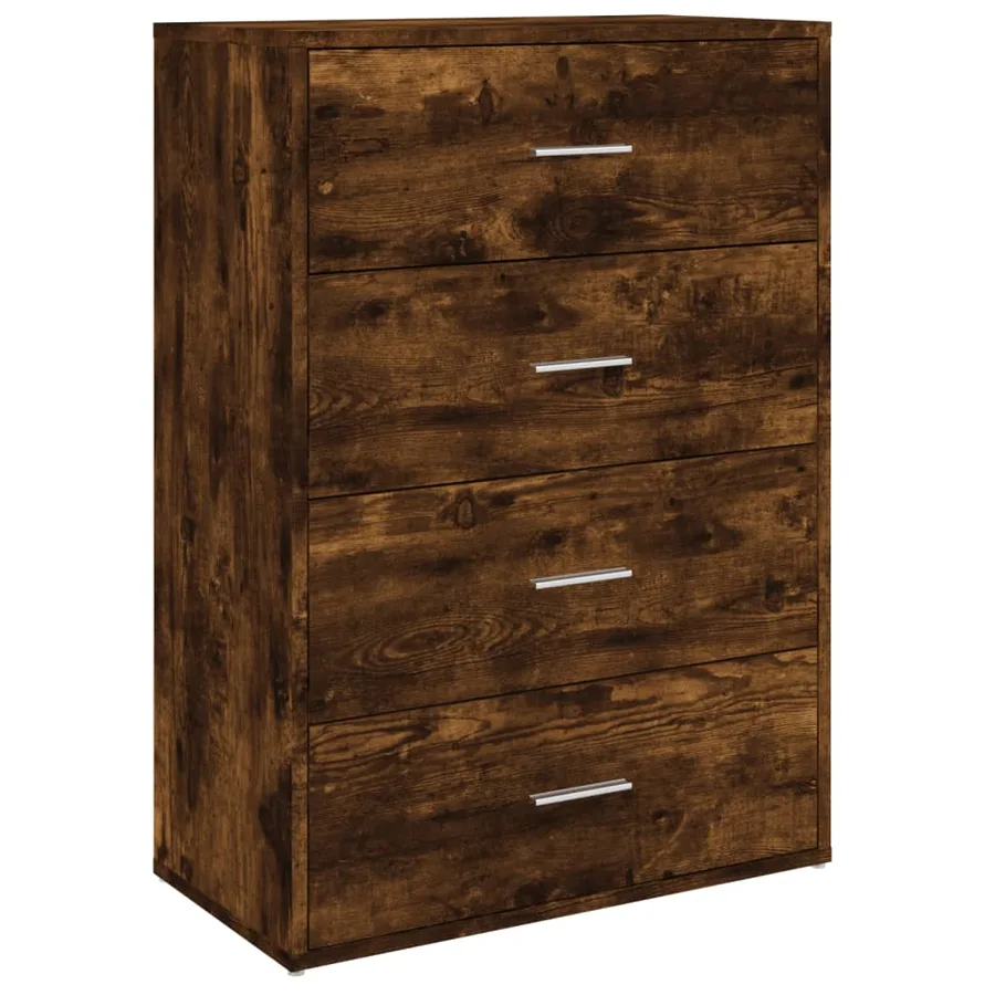 Buffet chêne fumé 60x31x84 cm bois d'ingénierie - 2
