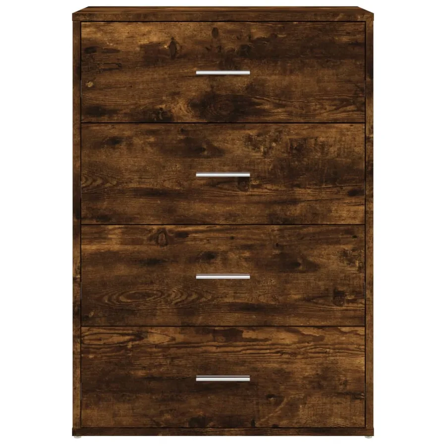 Buffet chêne fumé 60x31x84 cm bois d'ingénierie - 5