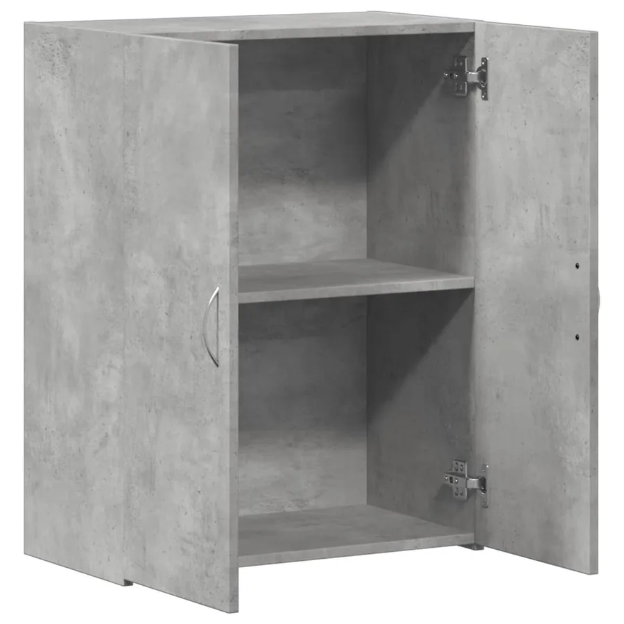 Armoire de classement gris béton bois d'ingénierie - 7
