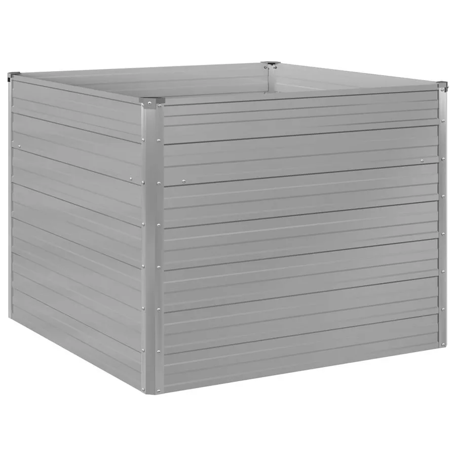 Jardinière 100x100x77 cm Acier galvanisé Gris - 8