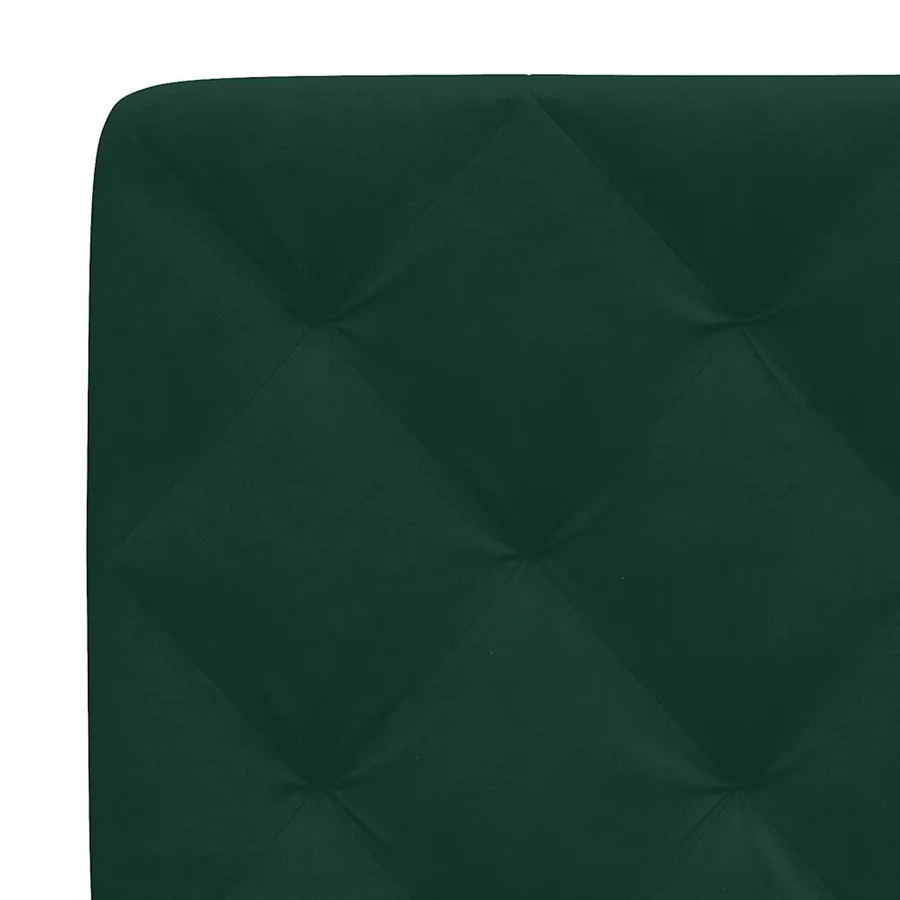 Coussin de tête de lit vert foncé 120 cm velours - 8