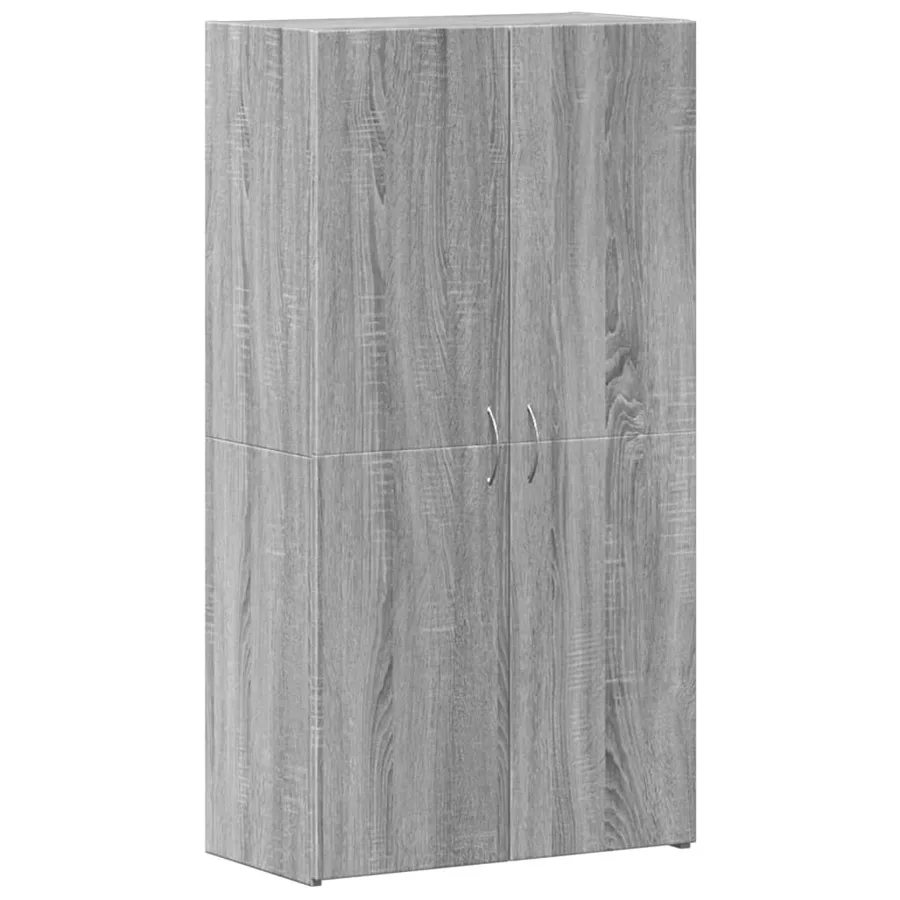 Armoire de classement sonoma gris 60x32x115cm bois d'ingénierie - 2