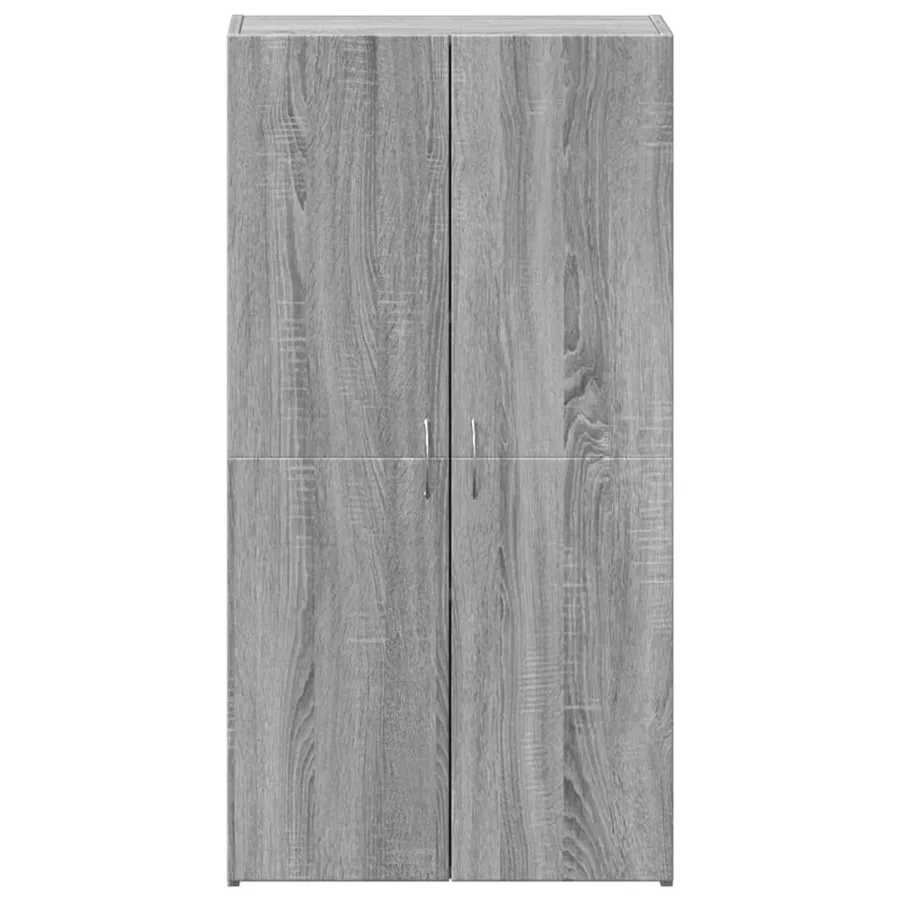 Armoire de classement sonoma gris 60x32x115cm bois d'ingénierie - 4
