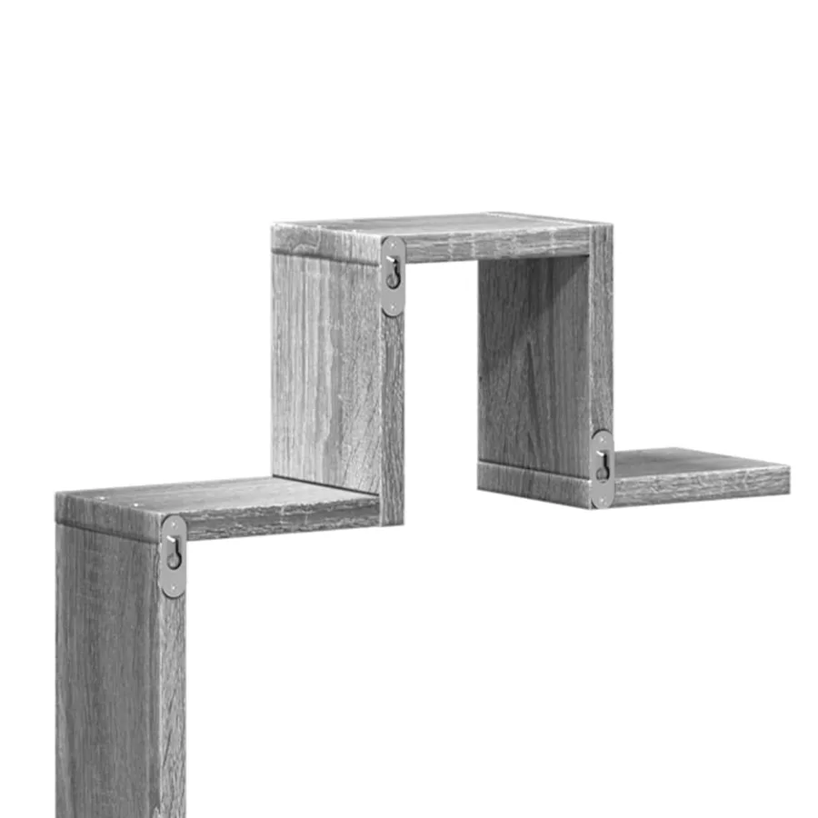 Étagère murale sonoma gris 104,5x10x43 cm bois d'ingénierie - 8