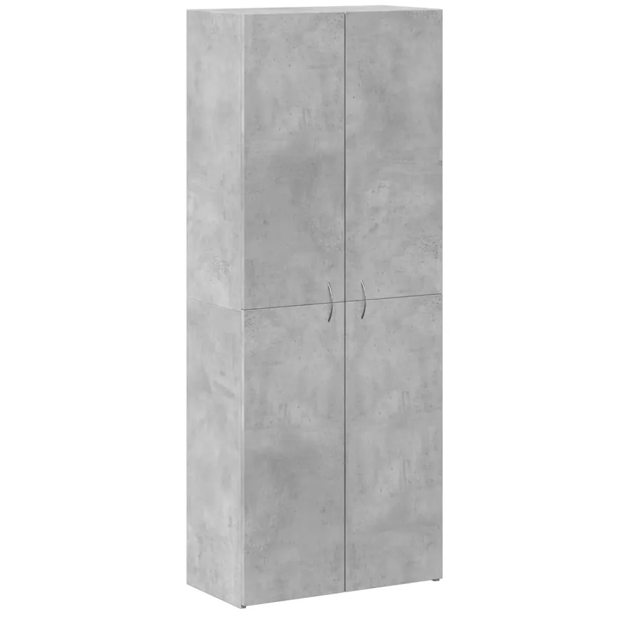 Armoire de classement gris béton 60x32x153 cm bois d'ingénierie - 2