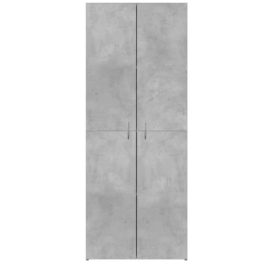Armoire de classement gris béton 60x32x153 cm bois d'ingénierie - 4