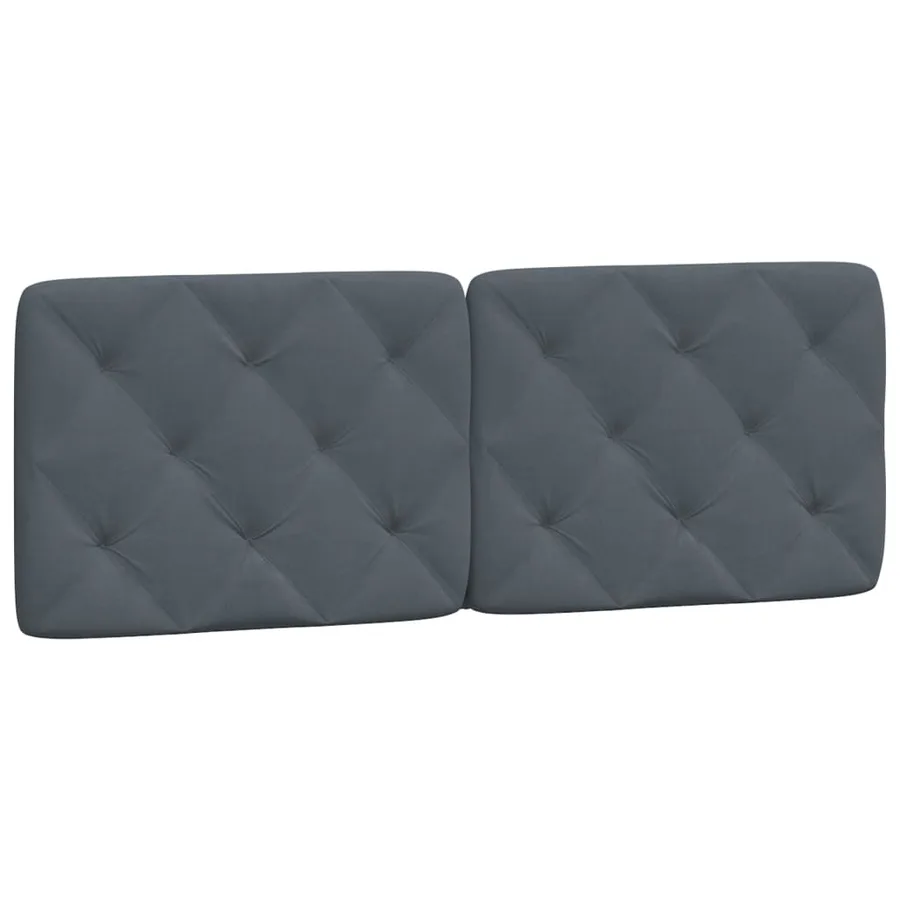 Coussin de tête de lit gris foncé 140 cm velours - 2