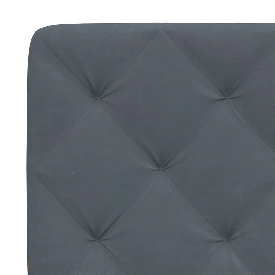 Coussin de tête de lit gris foncé 140 cm velours - 8