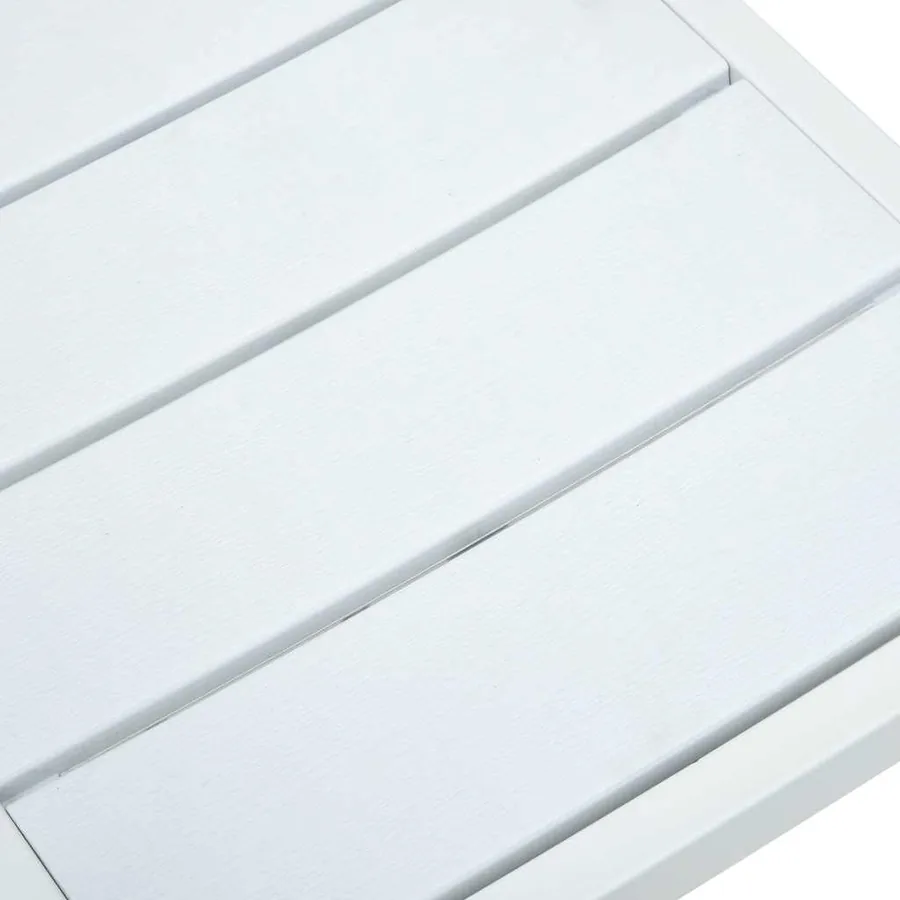 Chaises de jardin lot de 4 Blanc PEHD Aspect de bois - 6