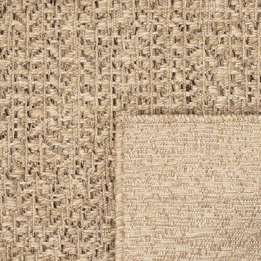 Tapis ZIZUR 240x240 cm aspect de jute intérieur et extérieur - 6