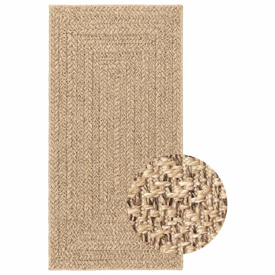 Tapis ZIZUR 100x200 cm aspect de jute intérieur et extérieur - 2