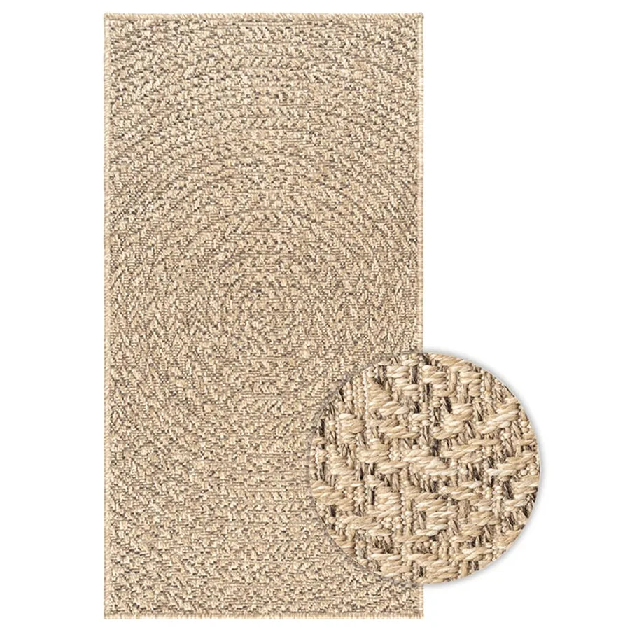 Tapis ZIZUR 60x110 cm aspect de jute intérieur et extérieur - 2