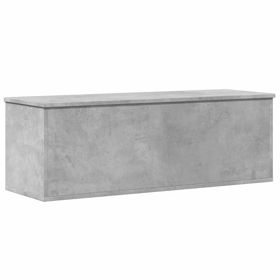 Boîte de rangement gris béton 102x35x35 cm bois d'ingénierie - 2