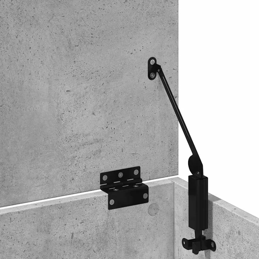 Boîte de rangement gris béton 102x35x35 cm bois d'ingénierie - 9
