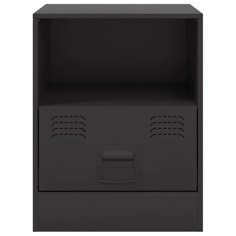 Tables de chevet 2 pcs noir 34,5x39x44 cm acier - 5