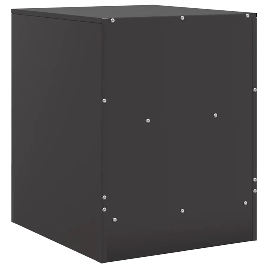 Tables de chevet 2 pcs noir 34,5x39x44 cm acier - 9