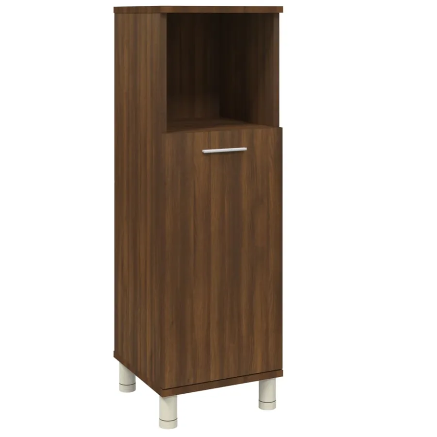 Armoire de bain Chêne marron 30x30x95 cm Bois d'ingénierie - 2